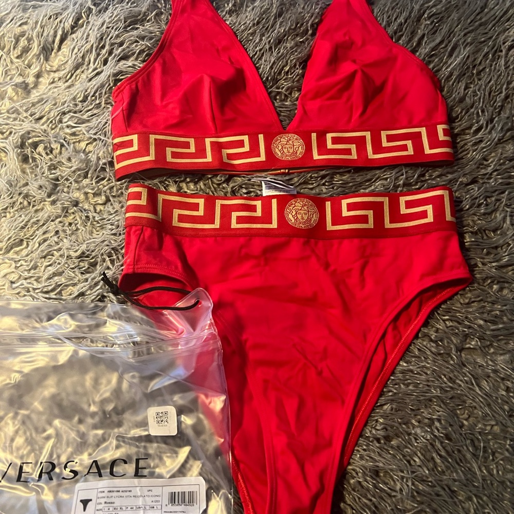 Versace Greta red large size bikini